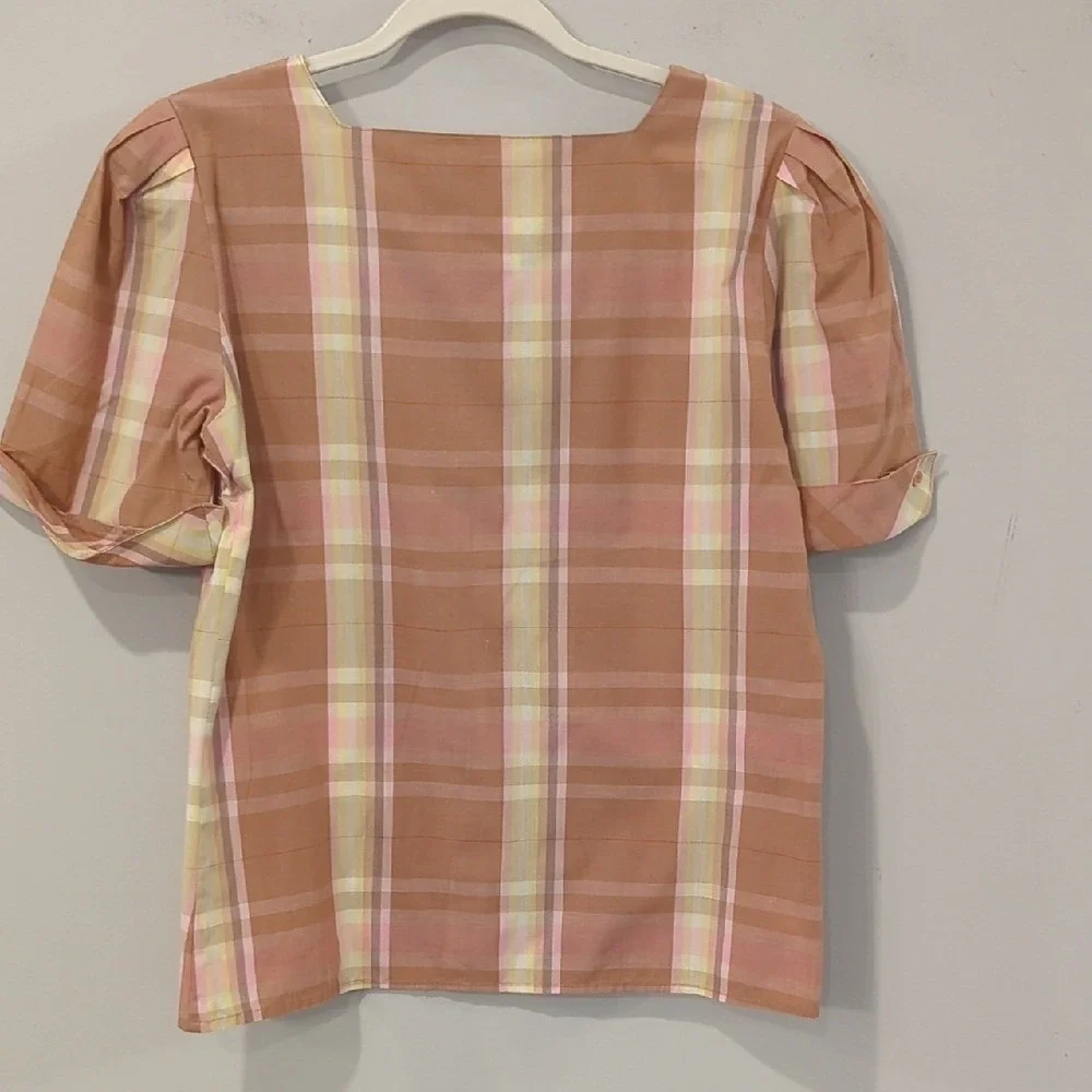 Vintage Levi's Plaid Blouse Button Up‎ size 12